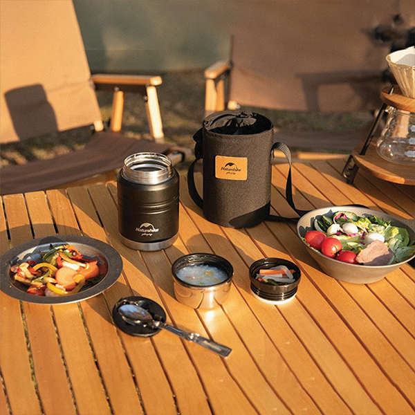Термос Naturehike Stew beaker NH20SJ041 304 сталь чорний 0,5 л. Фото 3