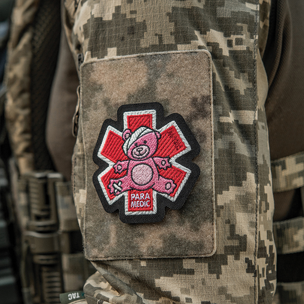 M-Tac нашивка Paramedic Медвідь (вишивка) Pink/Black. Фото 4