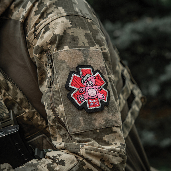 M-Tac нашивка Paramedic Медвідь (вишивка) Pink/Black. Фото 6
