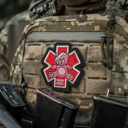 M-Tac нашивка Paramedic Медвідь (вишивка) Pink/Black. Фото 3