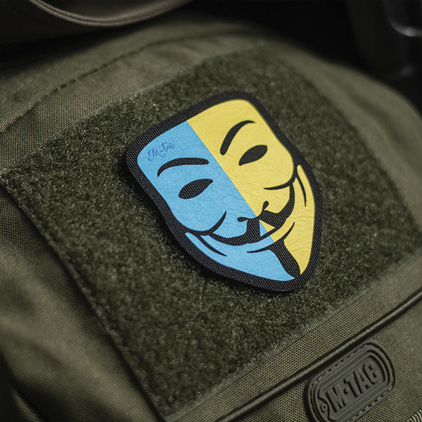 M-Tac нашивка Anonymous Black/Yellow/Blue. Фото 3