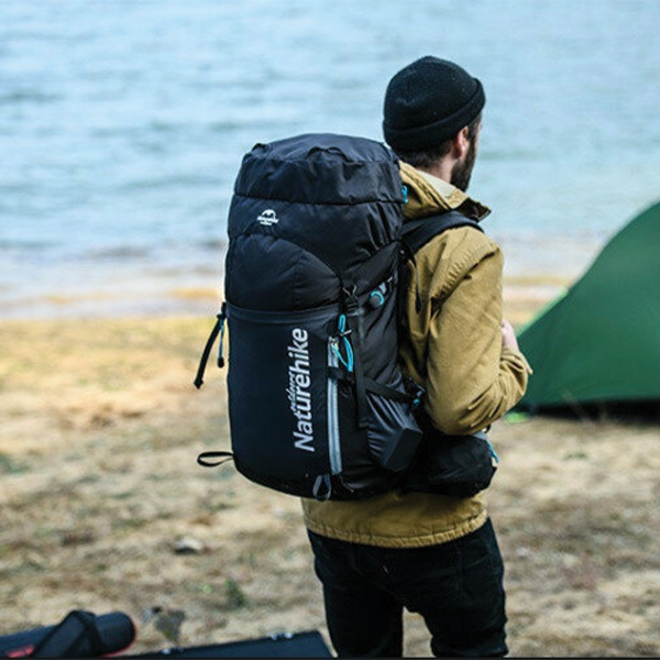 Рюкзак туристичний Naturehike NH18Y045-Q 45 л чорний. Фото 2