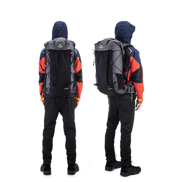 Рюкзак туристичний Naturehike Rock NH19BP095 60+5 л чорний. Фото 5