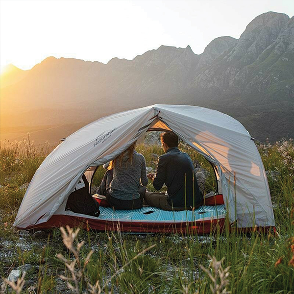 Намет надлегкий двомісний з футпринтом Naturehike Star-River 2 Updated NH17T012-T 20D сіро-червоний. Фото 4