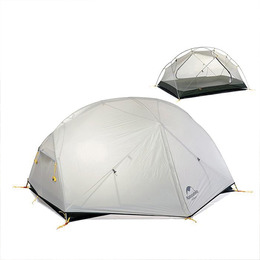 Намет надлегкий двомісний з футпринтом Naturehike Mongar NH17T007-M 20D сiрий