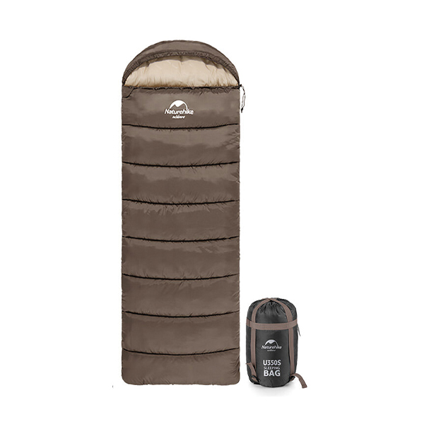 Спальник з капюшоном Naturehike U350 NH20MSD07 (1°C) лівий коричневий. Фото 2