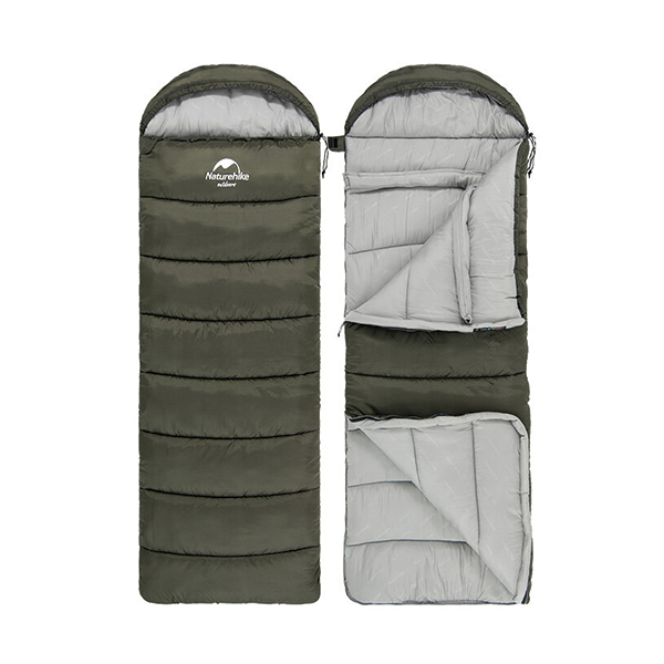 Спальник з капюшоном Naturehike U350 NH20MSD07 (1°C) правий зелений