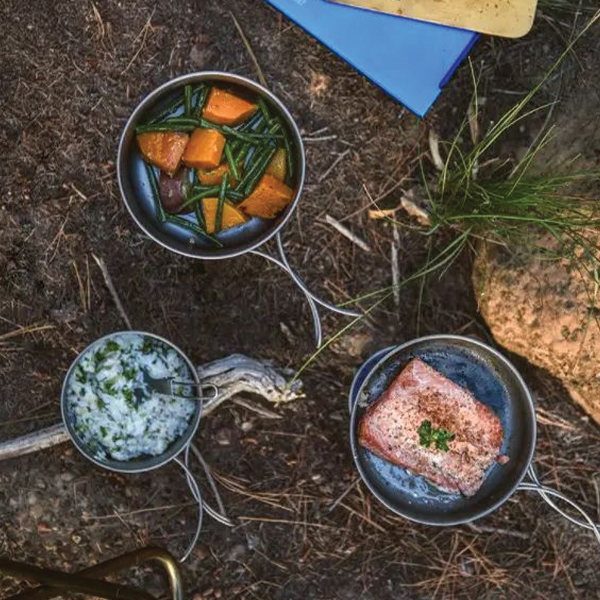 Каструля титанова зі складною ручкою 1300 мл Naturehike NH18T202-B. Фото 4