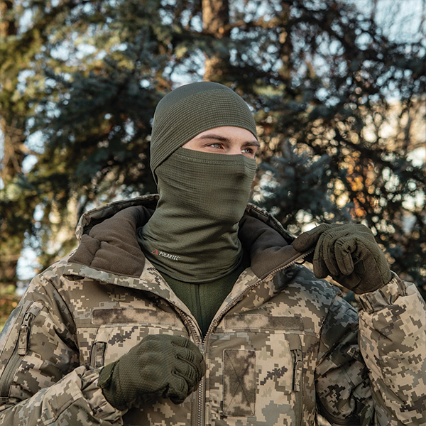 M-Tac шарф-труба Polartec Power Grid Army Olive. Фото 11