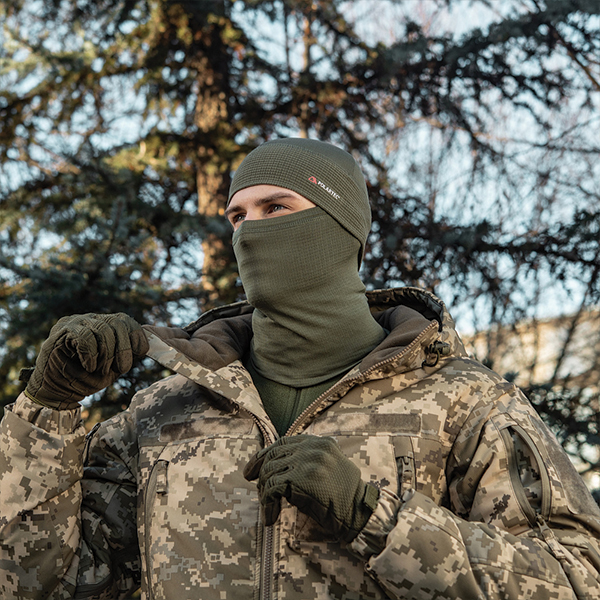 M-Tac шарф-труба Polartec Power Grid Army Olive. Фото 8
