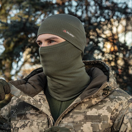 M-Tac шарф-труба Polartec Power Grid Army Olive. Фото 10
