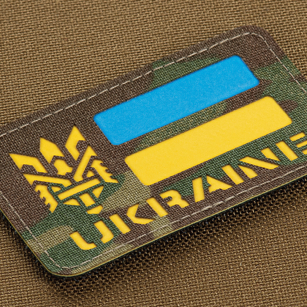 M-Tac нашивка Ukraine (з Тризубом) Laser Cut Multicam/Yellow/Blue/GID. Фото 3