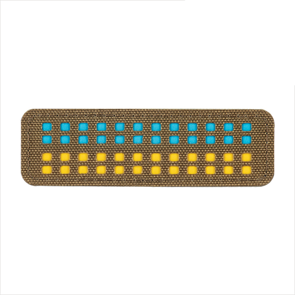 M-Tac нашивка прапор України 25х80 Laser Cut Coyote/Yellow/Blue/GID