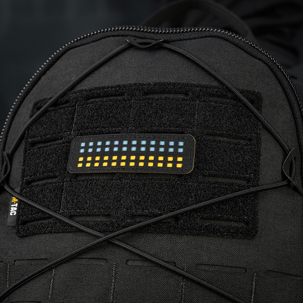 M-Tac нашивка прапор України 25х80 Laser Cut Black/Yellow/Blue/GID. Фото 10