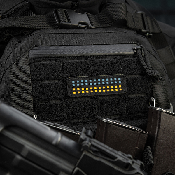 M-Tac нашивка прапор України 25х80 Laser Cut Black/Yellow/Blue/GID. Фото 2