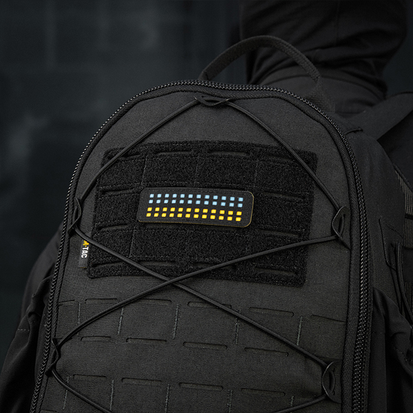 M-Tac нашивка прапор України 25х80 Laser Cut Black/Yellow/Blue/GID. Фото 3