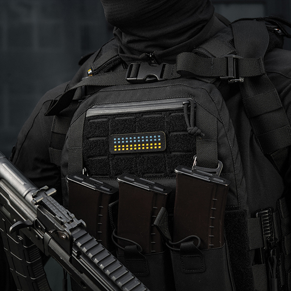 M-Tac нашивка прапор України 25х80 Laser Cut Black/Yellow/Blue/GID. Фото 5