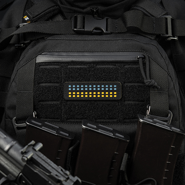 M-Tac нашивка прапор України 25х80 Laser Cut Black/Yellow/Blue/GID. Фото 7