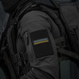 M-Tac нашивка прапор України 25х80 Laser Cut Black/Yellow/Blue/GID. Фото 11