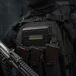 M-Tac нашивка прапор України 25х80 Laser Cut Black/Yellow/Blue/GID. Фото 5