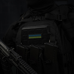 M-Tac нашивка прапор України 25х80 Laser Cut Black/Yellow/Blue/GID. Фото 6