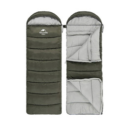 Спальник з капюшоном Naturehike U150 NH20MSD07, (11°C), правий, зелений