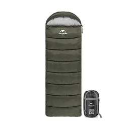 Спальник з капюшоном Naturehike U150 NH20MSD07, (11°C), правий, зелений