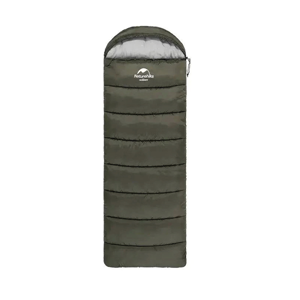 Спальник з капюшоном Naturehike U250 NH20MSD07, (6°C), правий, темно-зелений