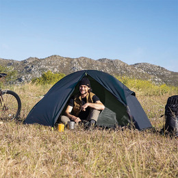 Намет надлегкий одномісний  з футпринтом Naturehike Cycling 1 NH18A095-D, 210T, темний синій