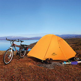 Намет надлегкий одномісний  з футпринтом Naturehike Cycling 1 NH18A095-D, 210T, помаранчевий. Фото 4