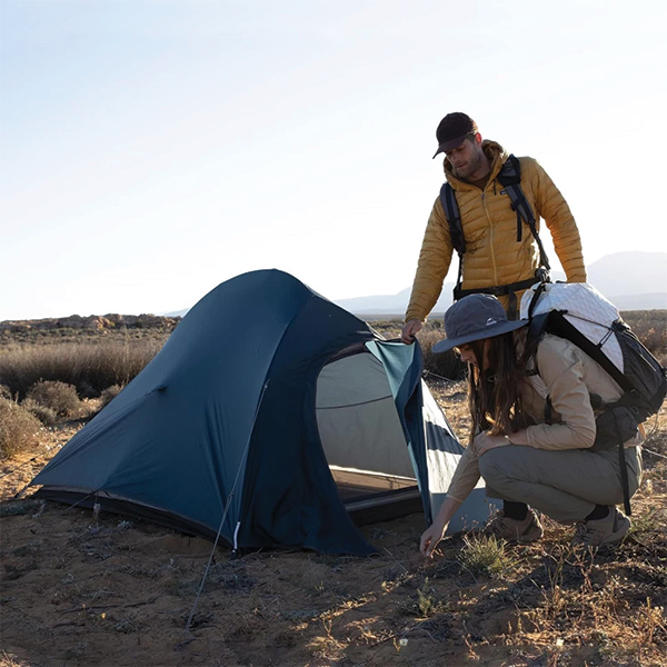 Намет надлегкий двомісний з футпринтом Naturehike Cloud Up 2 Updated NH17T001-T, 20D, темно-синій. Фото 3