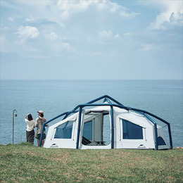 Намет надувний Naturehike CNK2300ZP012, блакитний великий. Фото 5