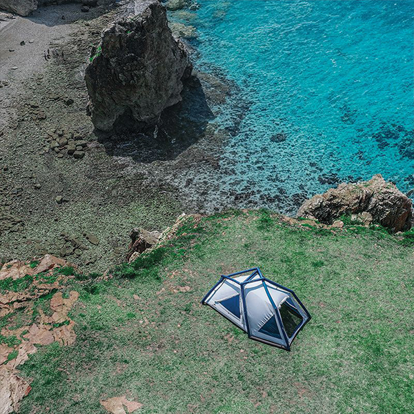 Намет надувний Naturehike CNK2300ZP012, блакитний малий. Фото 7