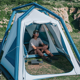 Намет надувний Naturehike CNK2300ZP012, блакитний малий. Фото 3