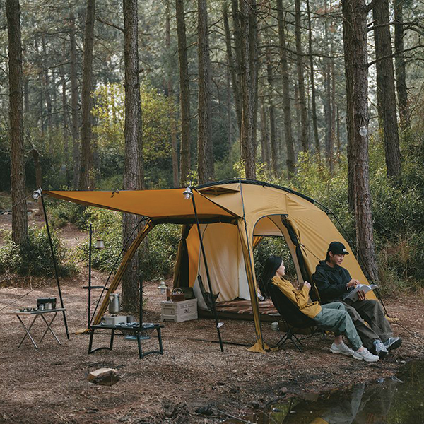 Намет двокімнатний Naturehike CNH22ZP028, гірчичний. Фото 3