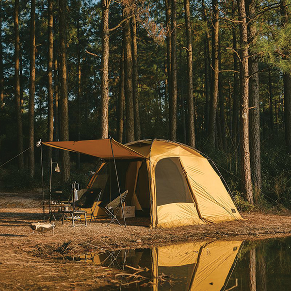 Намет двокімнатний Naturehike CNH22ZP028, гірчичний. Фото 4
