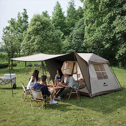 Намет з навісом Naturehike Village CNK2300ZP022, коричневий малий. Фото 6