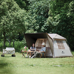 Намет з навісом Naturehike Village CNK2300ZP022, коричневий малий. Фото 7