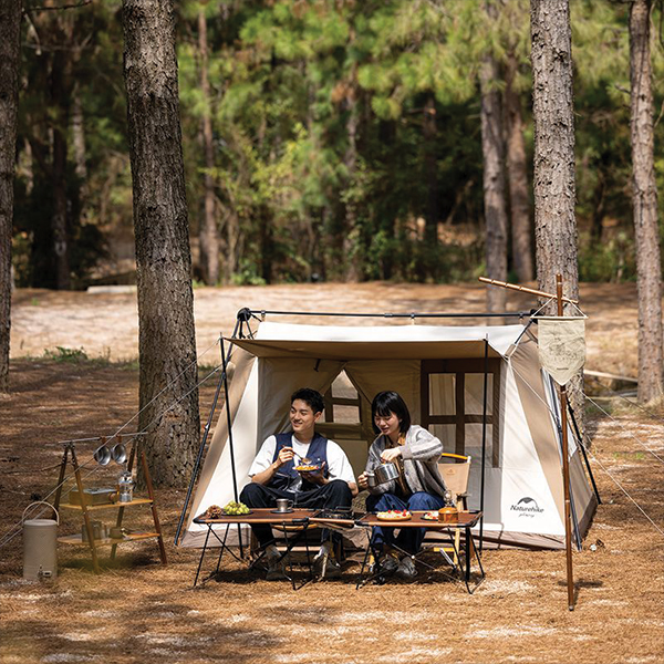 Намет з навісом Naturehike Village CNK2300ZP022, коричневий великий. Фото 8