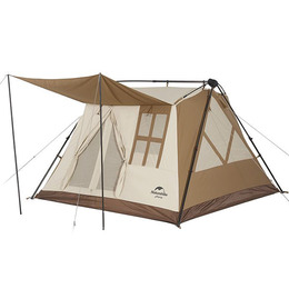 Намет з навісом Naturehike Village CNK2300ZP022, коричневий великий
