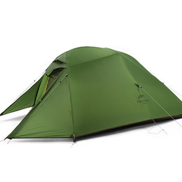 Намет надлегкий одномісний з футпринтом Naturehike Cloud Up 1 Updated NH18T010-T, 20D, темно-зелений