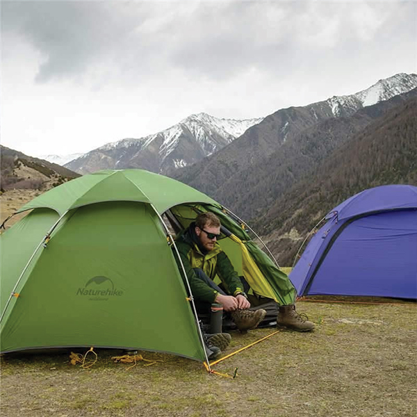 Намет двомісний зі сферичним куполом Naturehike Cloud Peak 2 NH17K240-Y 20D, темно-зелений. Фото 5