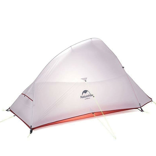 Намет надлегкий одномісний з футпринтом Naturehike Cloud Up 1 Updated NH18T010-T, 20D, сіро-червоний