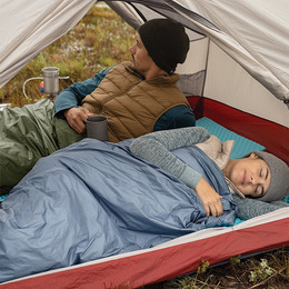 Спальник надлегкий Naturehike Ultralight LW180 NH21MSD09 лівий, (15°C), p-p XL, сіро-синій. Фото 4