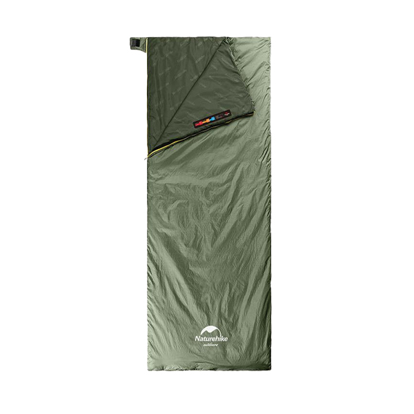 Спальник надлегкий Naturehike Summer LW180 NH21MSD09 лівий, (15°C), p-p M, зелений