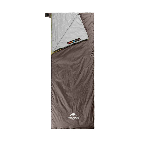 Спальник надлегкий Naturehike Summer LW180 NH21MSD09 правий, (15°C), p-p M, коричневий