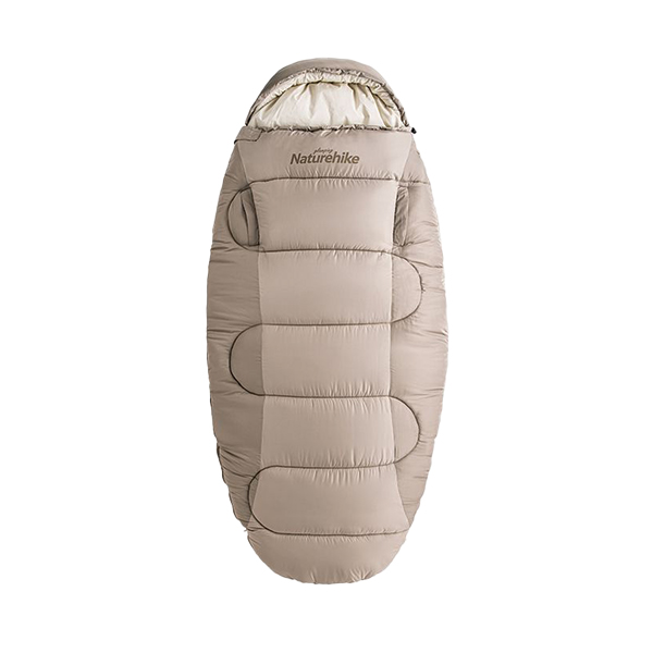 Спальний мішок овальний Naturehike PS200 NH20MSD03, правий, бежевий