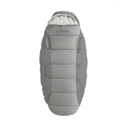 Спальний мішок овальний Naturehike PS200 NH20MSD03, правий, сірий