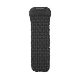 Килимок надувний із подушкою та мішком для надування Naturehike FC-12 NH19Z003-P, 65 мм, графіт