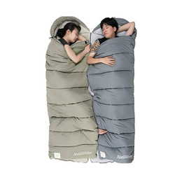 Спальник з капюшоном Naturehike M400 NH20MSD02, (1°C), лівий, сірий